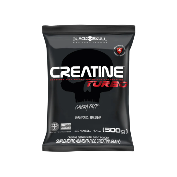 Creatina Turbo | Monohidratada | Refil | 500g - Black Skull