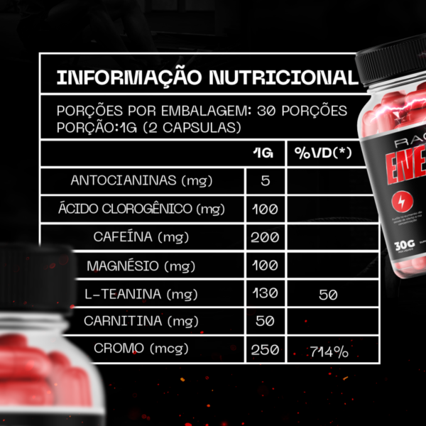 Rage Energy | 60 Cápsulas - Rage Labz - Imagem 2