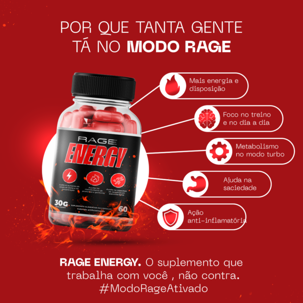 Rage Energy | 60 Cápsulas - Rage Labz - Imagem 3