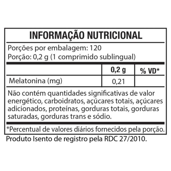 Melatonina | Sublingual | 120 Comprimidos - Black Skull - Imagem 2