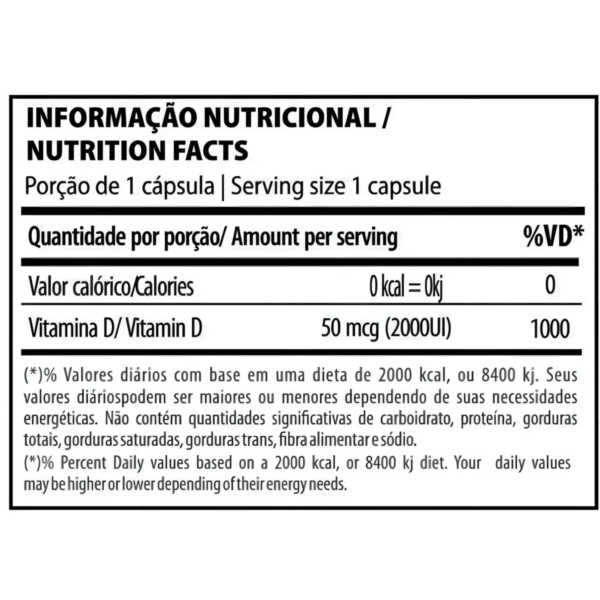 Vitamina D | 2000 UI | 60 Cápsulas - Under Labz - Imagem 2