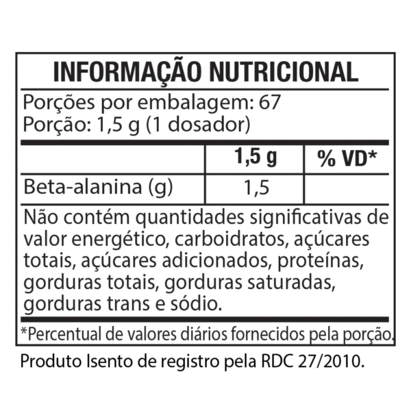 Beta-Alanina | 100% Pura | 100g - Black Skull - Imagem 2