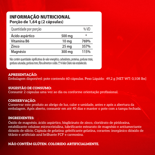 ZMA | Testo Booster | 60 Cápsulas - Integralmedica - Imagem 5
