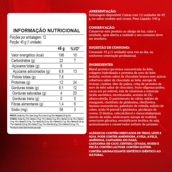 Protein Crisp Bar | 1un | 45g - Integralmedica - Imagem 4