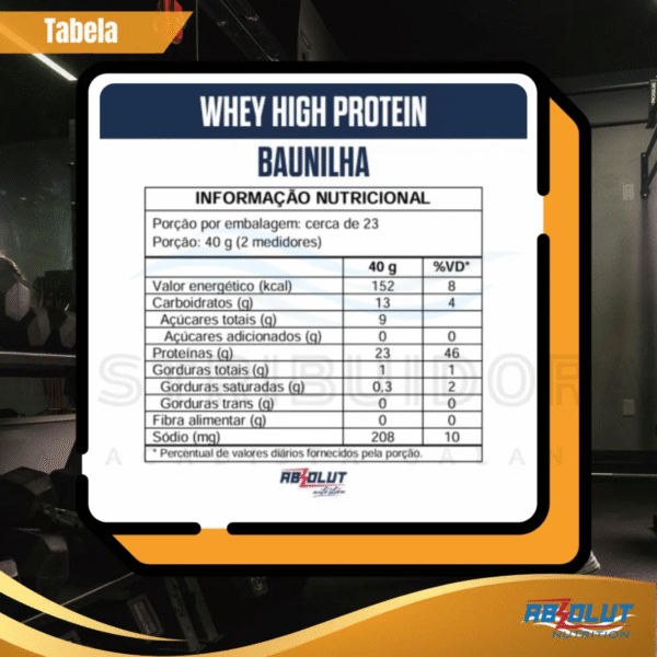 Whey High Protein | Refil | 900g - Absolut - Imagem 2
