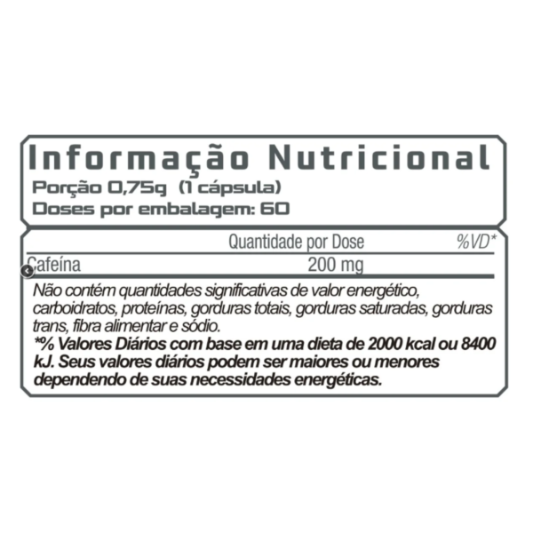 Pure Caffeine | 60 Cápsulas - Muscle Definition - Imagem 2
